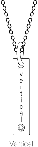 Sterling Silver 1.5 mm Round 1-Stone Engravable 4-Sided Bar 16-18  Necklace Mounting (5)