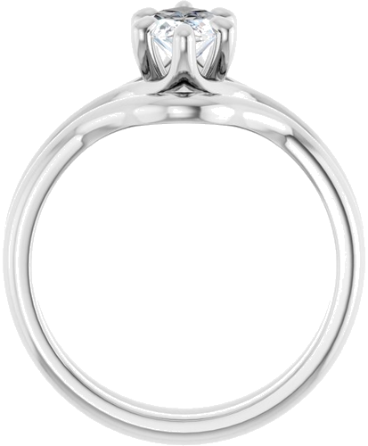 Sužadėtuvių Žiedas „Solitaire“ 10k white gold Marquise 10mm x 5mm (7)