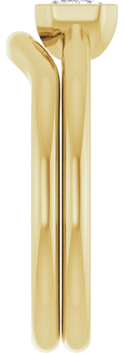 14K Yellow 6x4 mm Emerald Solitaire Engagement Ring Mounting (9)