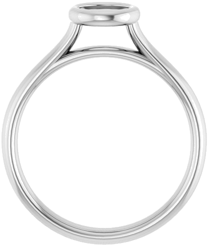 14K White  5.2 mm Round Solitaire Engagement Ring Mounting (2)