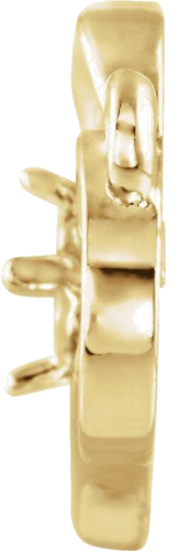 14K Yellow Accented Infinity-Inspired Heart Necklace Center (2)