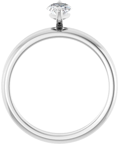 14K White  9x4.5 mm Marquise Solitaire Engagement Ring Mounting (7)