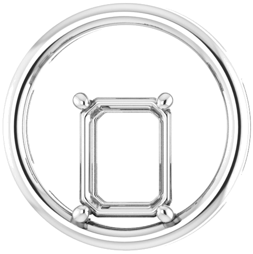 14K White  9x7 mm Emerald Pendant Mounting (1)