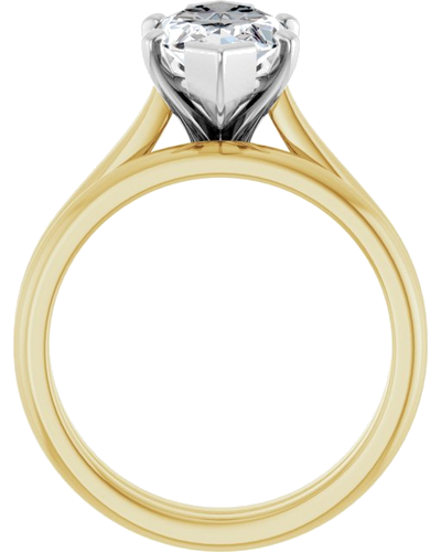 Sužadėtuvių Žiedas 14k yellow/white gold Marquise 15mm x 7mm (7)