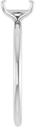 10K White  6x4 mm Emerald Solitaire Engagement Ring Mounting (4)