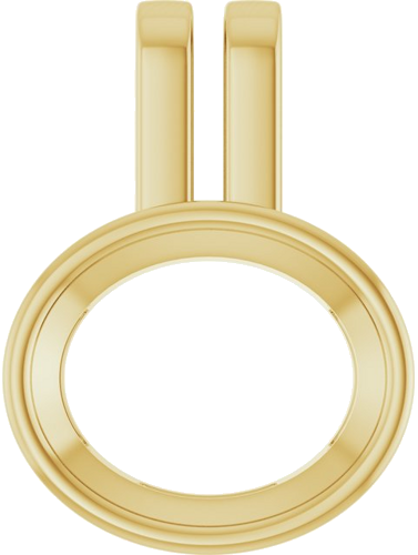 Pakabukas „Bezel-Set Solitaire“ 14k yellow gold Oval 12mm x 10mm (1)
