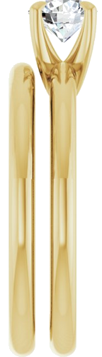 Sužadėtuvių Žiedas „Claw-Prong Solitaire“ 14k yellow gold Round 5.2mm (9)