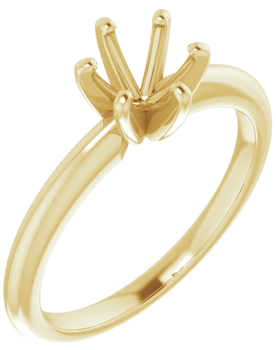 Sužadėtuvių Žiedas „Solitaire“ 585 Geltonojo Aukso Round 5.8mm (1)