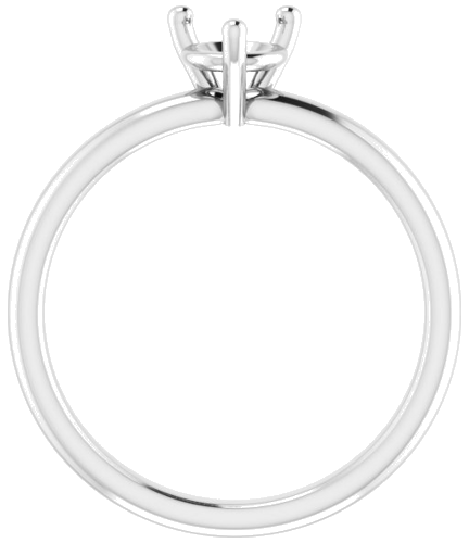Sužadėtuvių Žiedas „Solitaire“ 14k white gold Round 5.2mm (2)