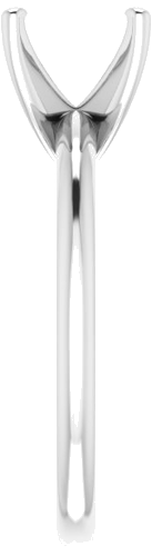 14K White  9x7 mm Oval Solitaire Engagement Ring Mounting (4)