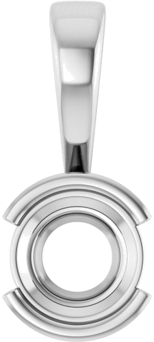 Pakabukas „Half-Bezel Solitaire“ 585 Baltojo Aukso Round 6mm (1)