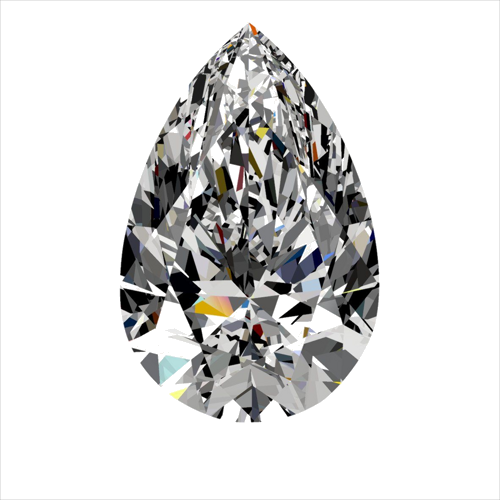 0.3 carat E-SI2 Natūralus Pear Deimantas (1)