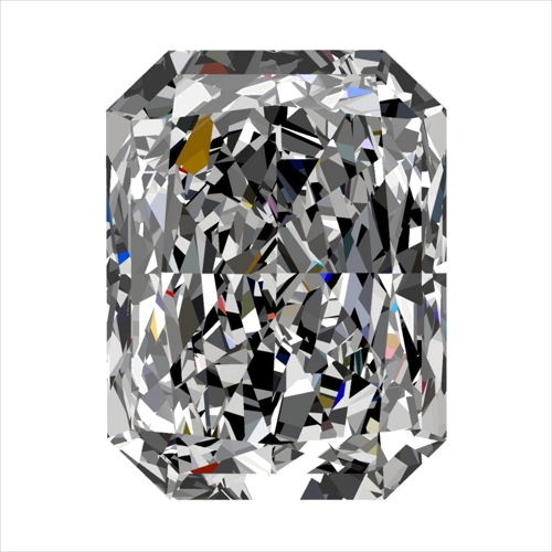 0.5 carat J-VS1 Natūralus Radiant Deimantas (1)