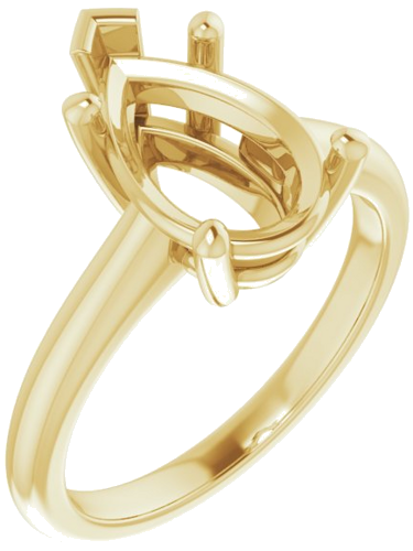 Sužadėtuvių Žiedas „V-End Prong“ 14k yellow gold Pear 12mm x 8mm (1)