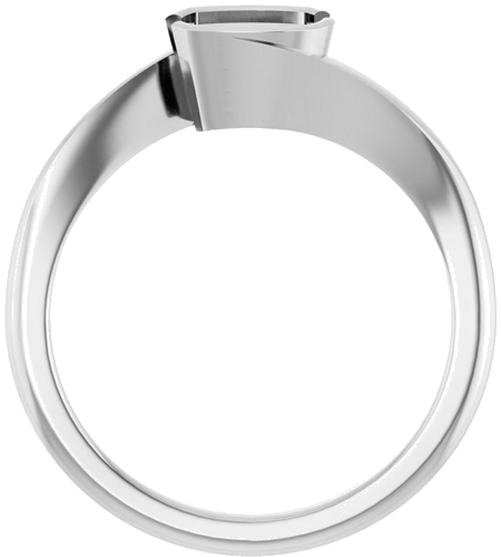Sužadėtuvių Žiedas „Half-Bezel Solitaire“ 950 Platinos Cushion 6mm (2)