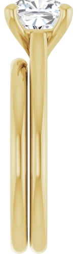 Sužadėtuvių Žiedas „Solitaire“ 585 Geltonojo Aukso Cushion 7mm (9)