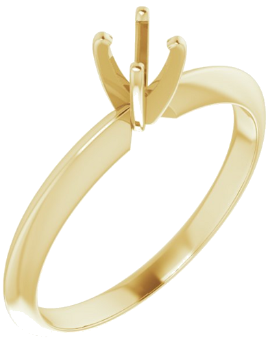 Sužadėtuvių Žiedas „Lightweight Solitaire“ 14k yellow gold Round 3.5mm x 3.9mm (1)