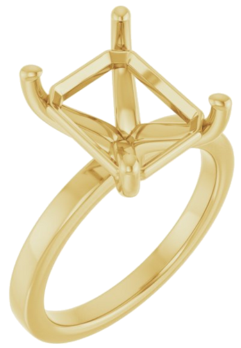 Sužadėtuvių Žiedas „Solitaire“ 14k yellow gold Emerald 11mm x 9mm (1)