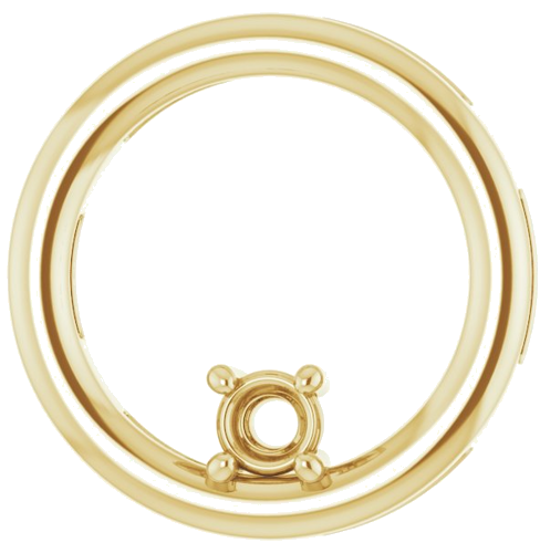 14K Yellow  3 mm Round Pendant Mounting (1)