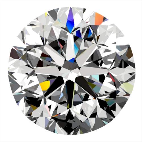 0.5 carat H-VS2 GD cut Natūralus Round Deimantas (1)