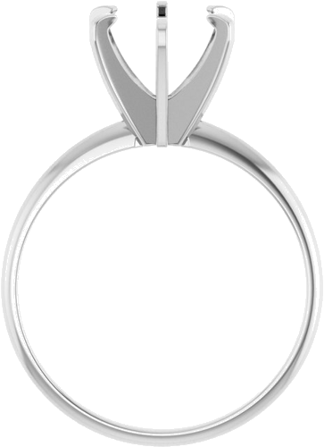 14K White 7.8-8.6 mm Round 6-Prong Solitaire Engagement Ring Mounting (2)