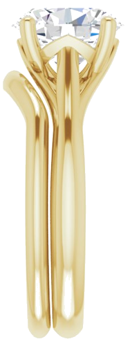 14K Yellow 9x7 mm Oval Solitaire Engagement Ring Mounting (9)