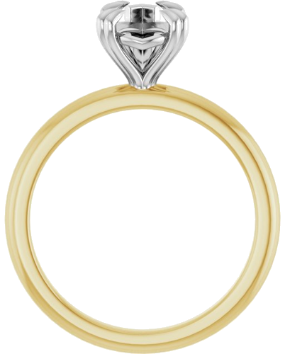 Sužadėtuvių Žiedas „Double Claw-Prong“ 14k yellow/white gold Pear 9mm x 6mm (2)