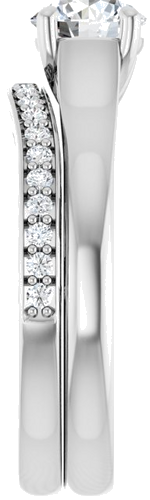 14K White 5.8 mm Round Solitaire Engagement Ring Mounting (9)