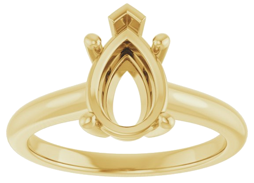 Sužadėtuvių Žiedas „V-End Prong“ 14k yellow gold Pear 10mm x 7mm (3)