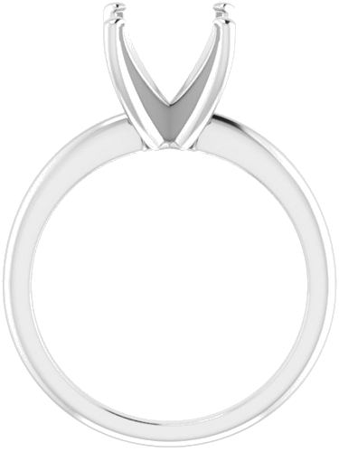 14K White  9.4 mm Round Solitaire Engagement Ring Mounting (2)