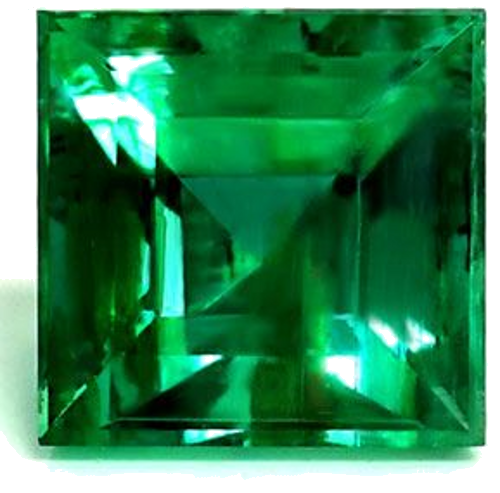 0.67 carat GREEN Square Smaragdas (1)