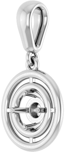 Pakabukas „Solitaire“ 10k white gold Round 4.4mm (2)