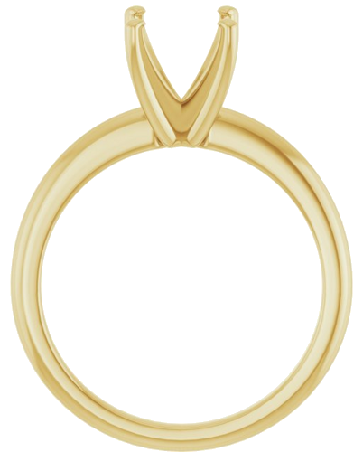 14K Yellow  7 mm Cushion Solitaire Engagement Ring Mounting (2)