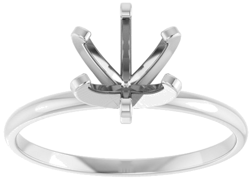 Sužadėtuvių Žiedas „Solitaire“ 585 Baltojo Aukso Round 6.5mm (3)