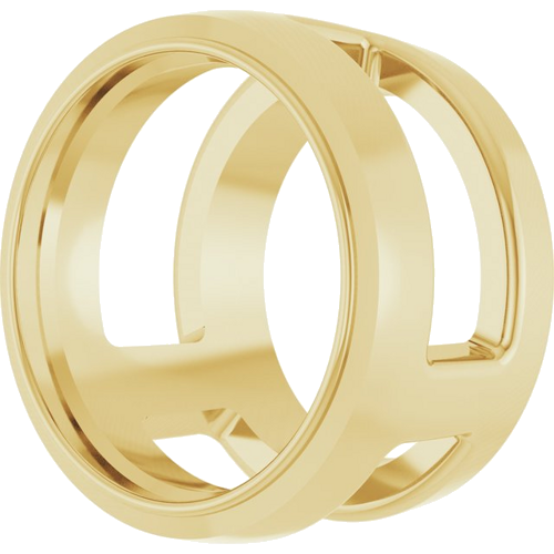 Pakabukas „Round Bezel-Set Slide“ 18k yellow gold Round 7mm (2)