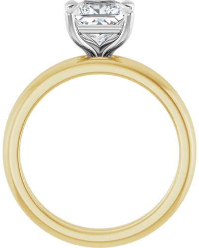 Sužadėtuvių Žiedas „Claw-Prong“ 14k yellow/white gold Square 6mm (7)