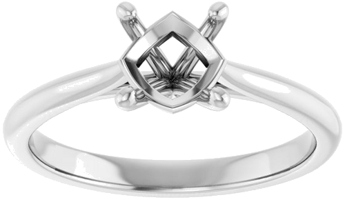 Sužadėtuvių Žiedas „Solitaire“ 18k white gold Round 6.5mm (3)