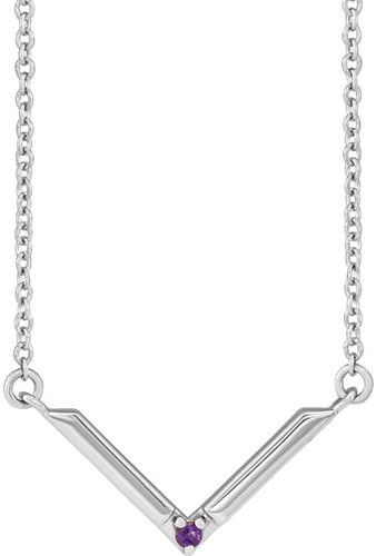 14K White 1-Stone Family V 18  Necklace Mounting (3)