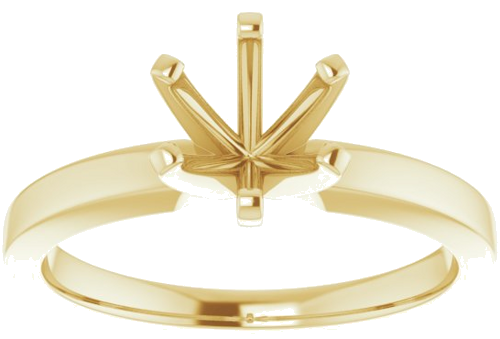 Sužadėtuvių Žiedas „Solitaire“ 750 Geltonojo Aukso Round 6.5mm (3)