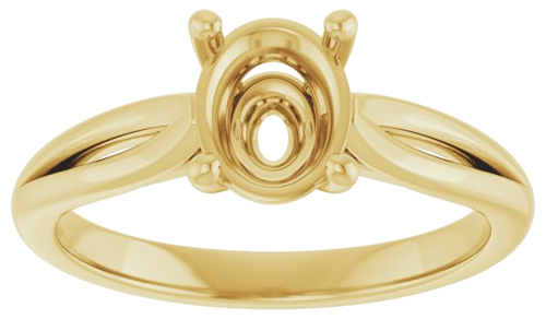 Sužadėtuvių Žiedas „Solitaire“ 14k yellow gold Oval 8mm x 6mm (3)