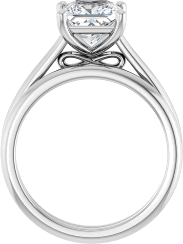 Sužadėtuvių Žiedas „Accented Infinity-Inspired“ 14k white gold Square 6.5mm (7)