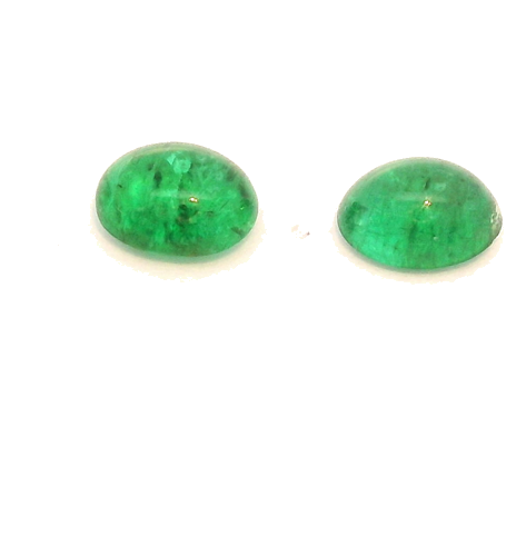 0.67 carat GREEN CABOCHON cut Oval Smaragdas (1)