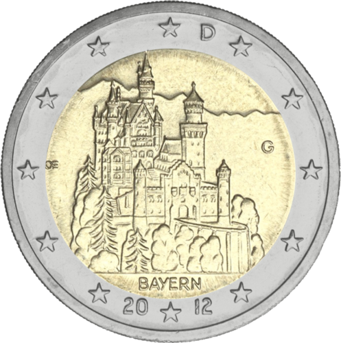 2012 Germany Neuschwanstein Castle 2 euro coin (1)