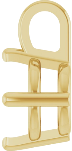 Pakabukas „Solitaire“ 14k yellow gold Round 6.5mm (3)