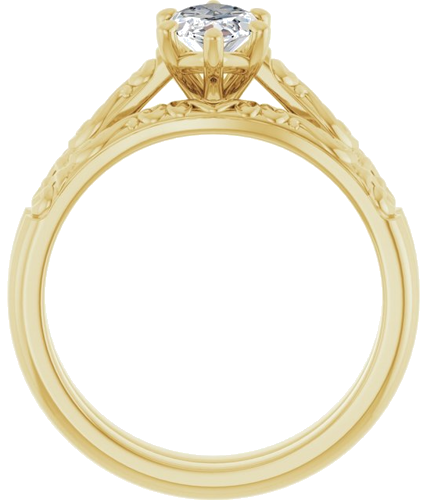 Sužadėtuvių Žiedas „Solitaire“ 14k yellow gold Marquise 10mm x 5mm (7)