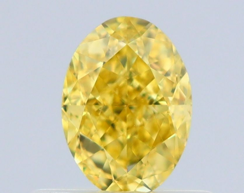 0.55 carat Fancy Vivid Yellow-VS1 Natūralus Oval Deimantas (1)