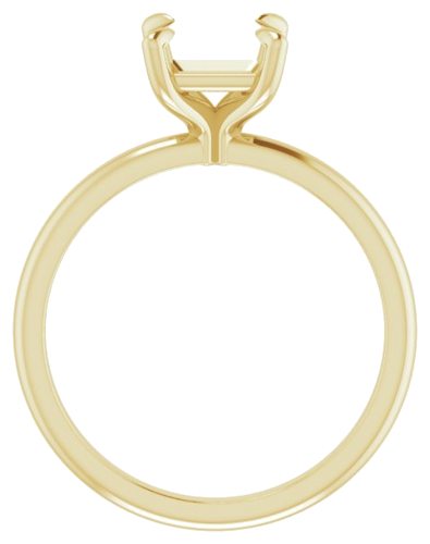 Sužadėtuvių Žiedas „Solitaire“ 10k yellow gold Square 6mm (2)
