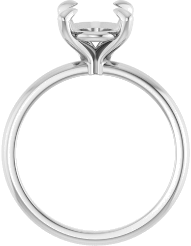 Platinum  10x8 mm Oval Solitaire Engagement Ring Mounting (2)