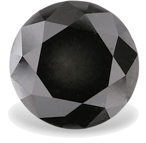 3.03 carat Fancy Black-VVS2 Excellent cut Natūralus Round Deimantas (1)