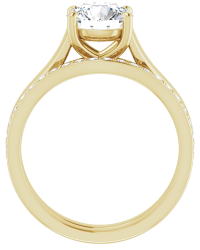 14K Yellow 7.4 mm Round Solitaire Engagement Ring Mounting (7)